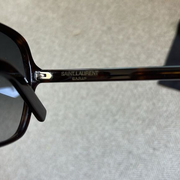 Saint Laurent CLASSIC 8 001 Sunglasses Black Tortoise Shell Square Frame - Picture 4 of 9